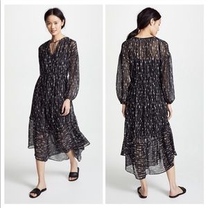 Vince Brushstroke Shirred Dress